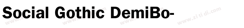 Social Gothic DemiBo字体转换